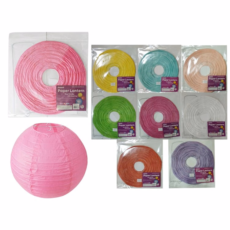 Paper Lanterns - 12" Diameter Assorted Colors