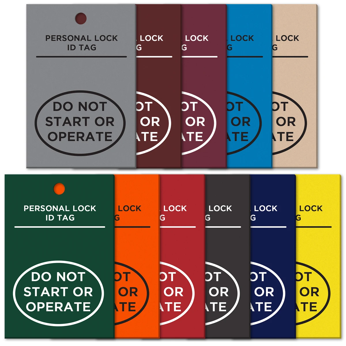 Coloured Polyethylene Plastic Tag (4.1 to 7 sq/in) screen-printed 1