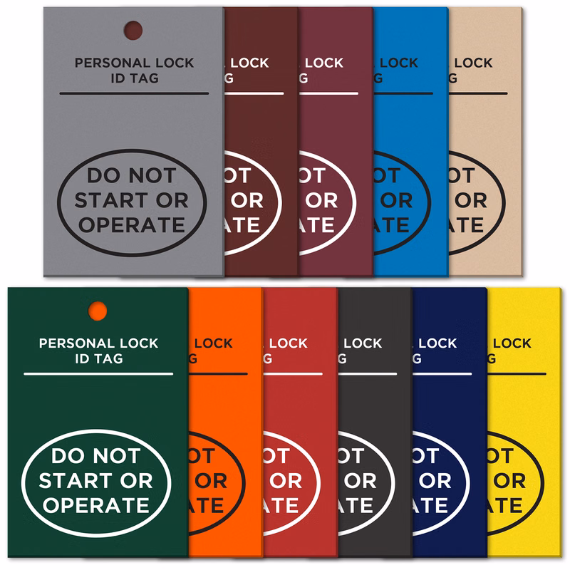 Coloured Polyethylene Plastic Tag (4.1 to 7 sq/in) screen-printed