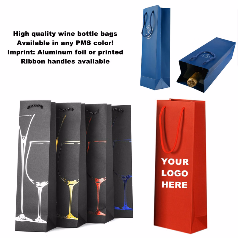 European Heavy Wine Paper Bag - Matte Laminated