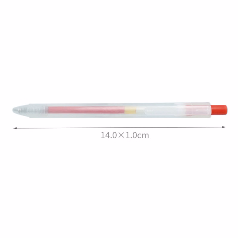Clear press type gel pen