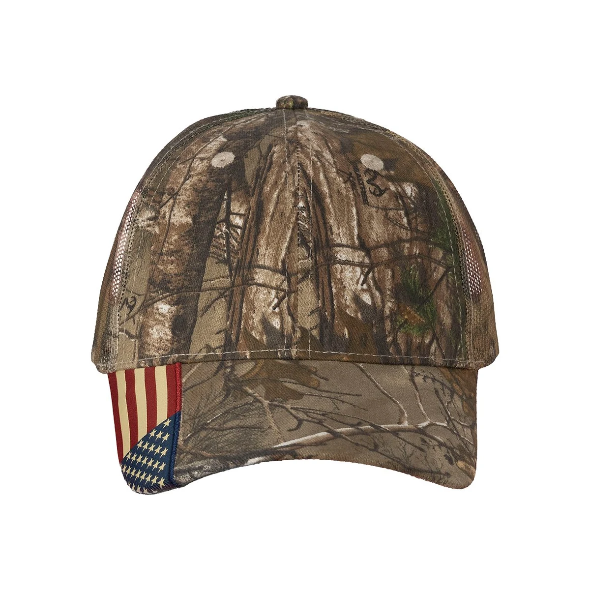 Camo Woven USA Flag Mesh Cap - LC350M 1