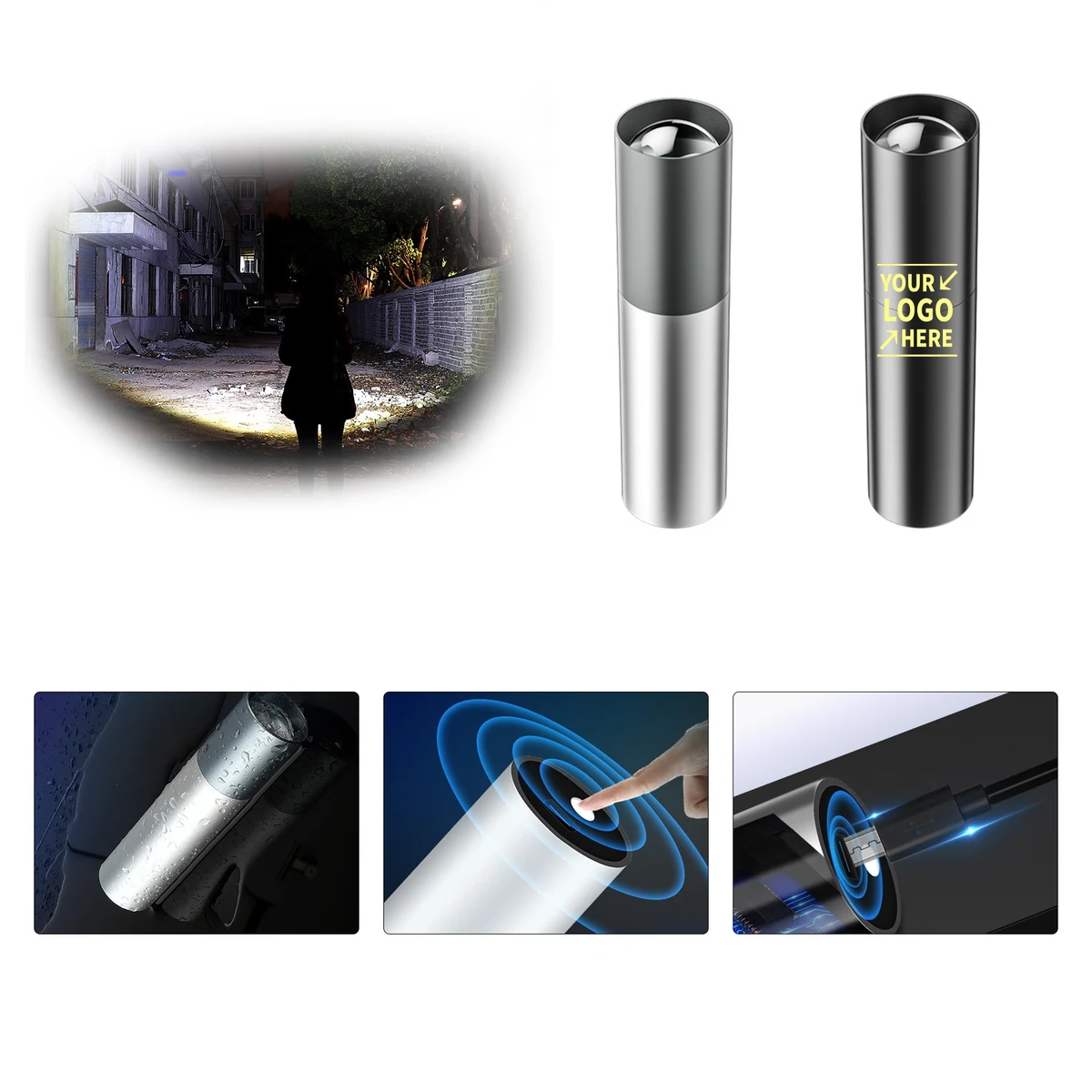 Zoom Bright Light Mini Flashlight 1