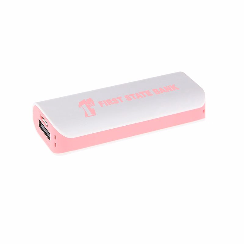 iPosh UL Certified 2200mAh Power Bank - White/Pink