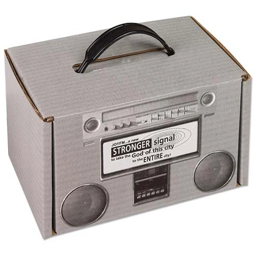 7 3/8" x 4 3/4" x 5 1/2" - B-Flute Box with Handle 1