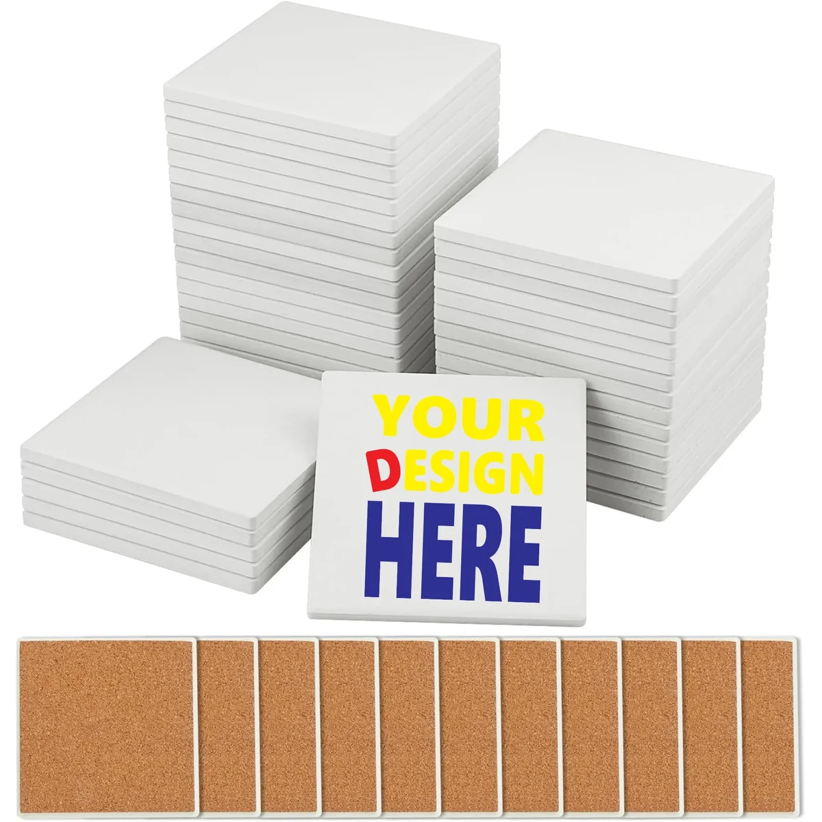 Full Color Square Ceramic Coaster MOQ 50 PCS 1