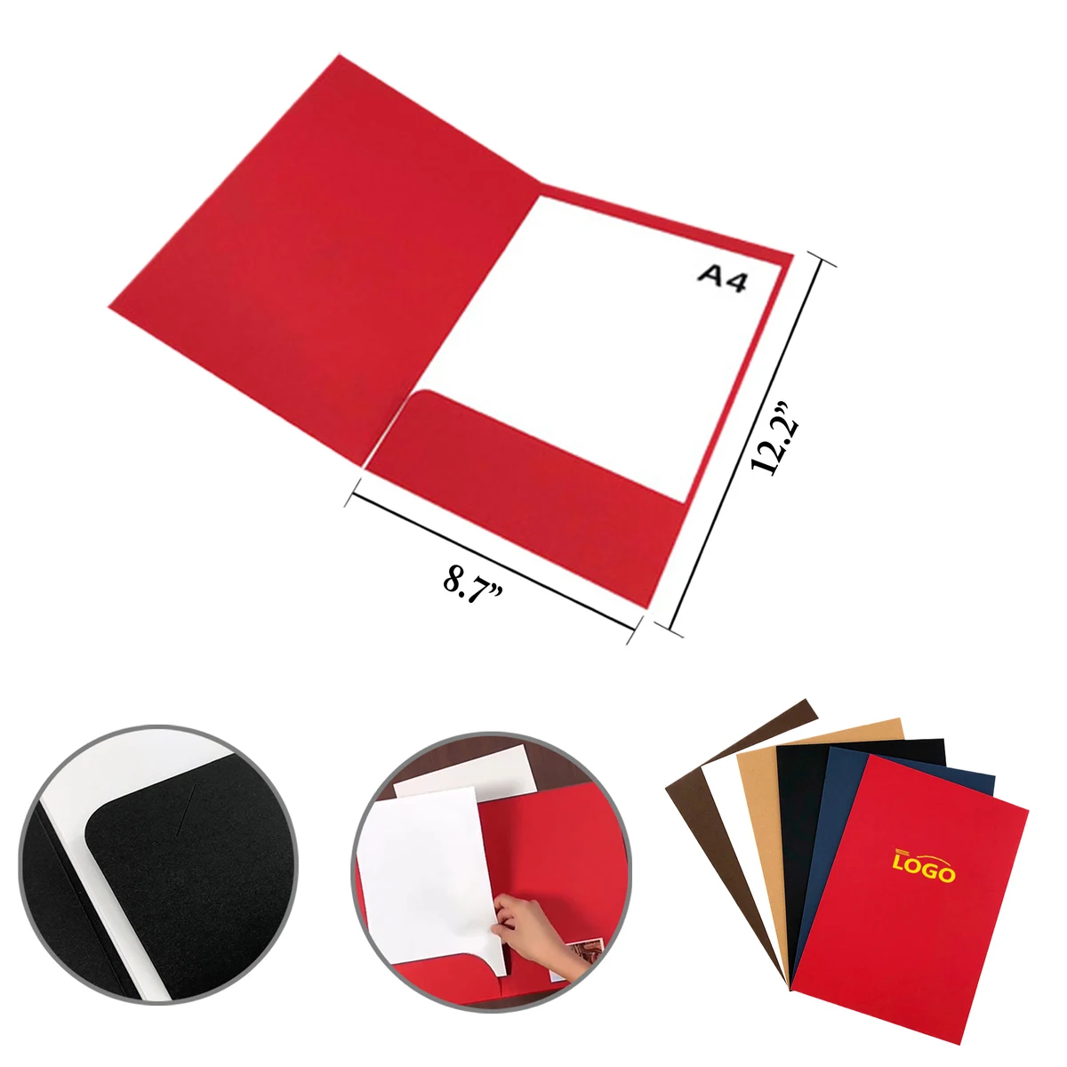 MOQ50 Paper Folder Insertion Card Envelopes 1
