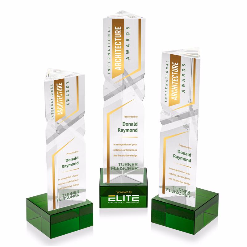 Oakham VividPrint™ Award on Hancock Base - Green