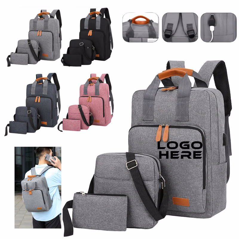 3 in 1 Laptop Backpack Bag Set