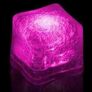 Pink Light Up Premium LitedIce Brand Ice Cube(Blank) 1