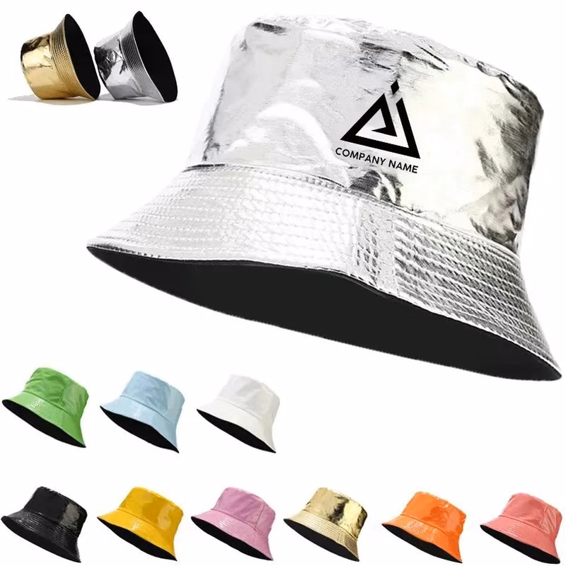 Colorful PU Reflective Material Bucket Hats