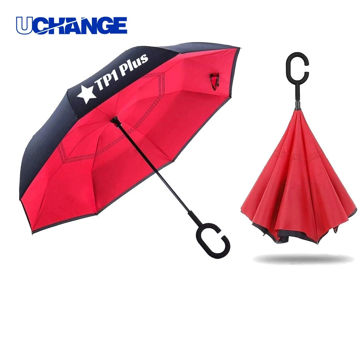 Manually Open Arc Reverse Closing Inverted Umbrella for Cars 1