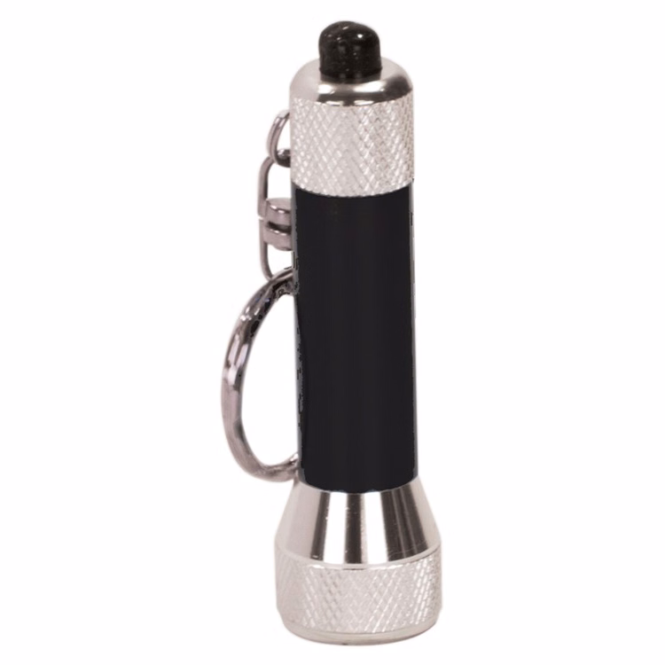 Black 5 LED Flashlight with Key Chain