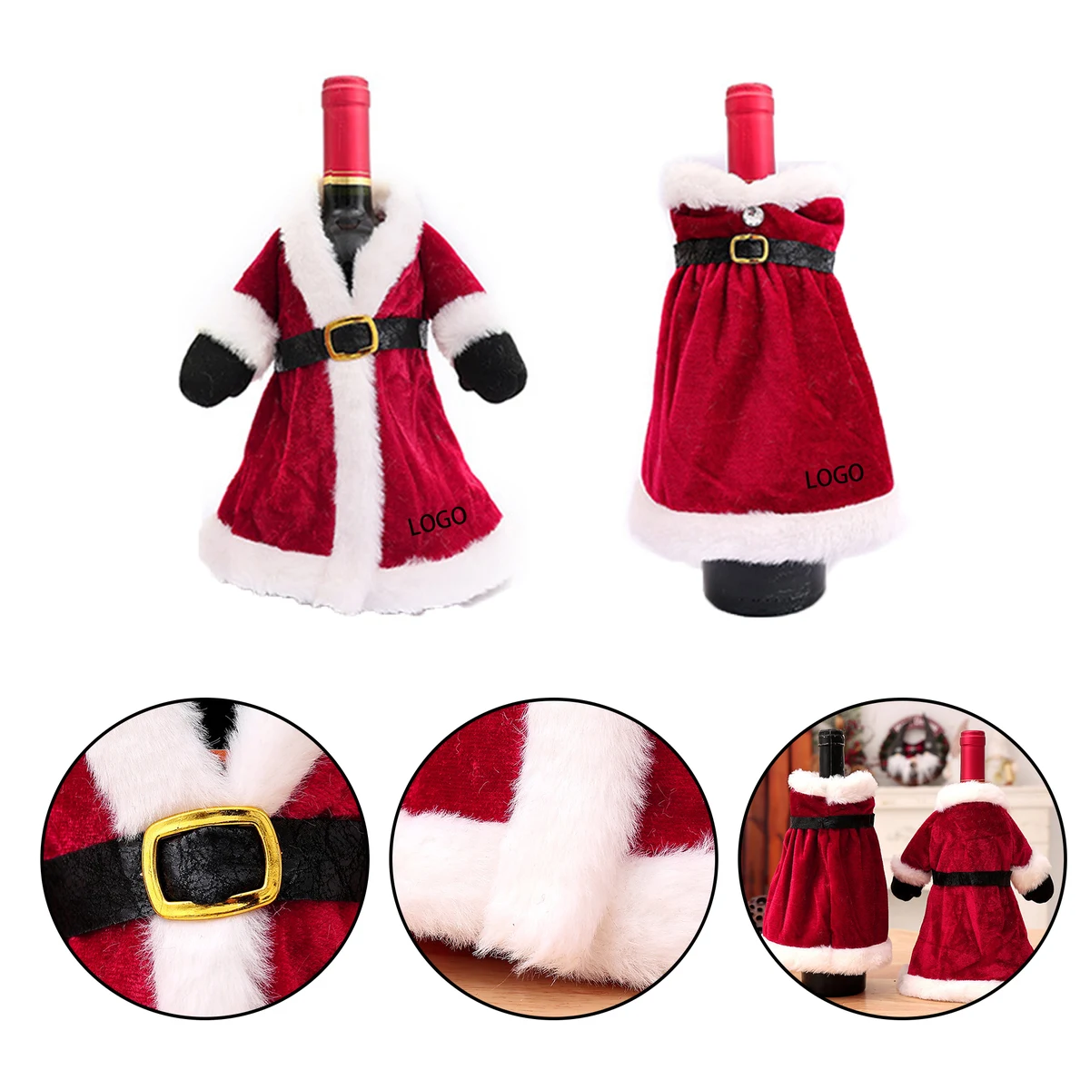 MOQ:10pcs Christmas Wine Bottle Dress 1