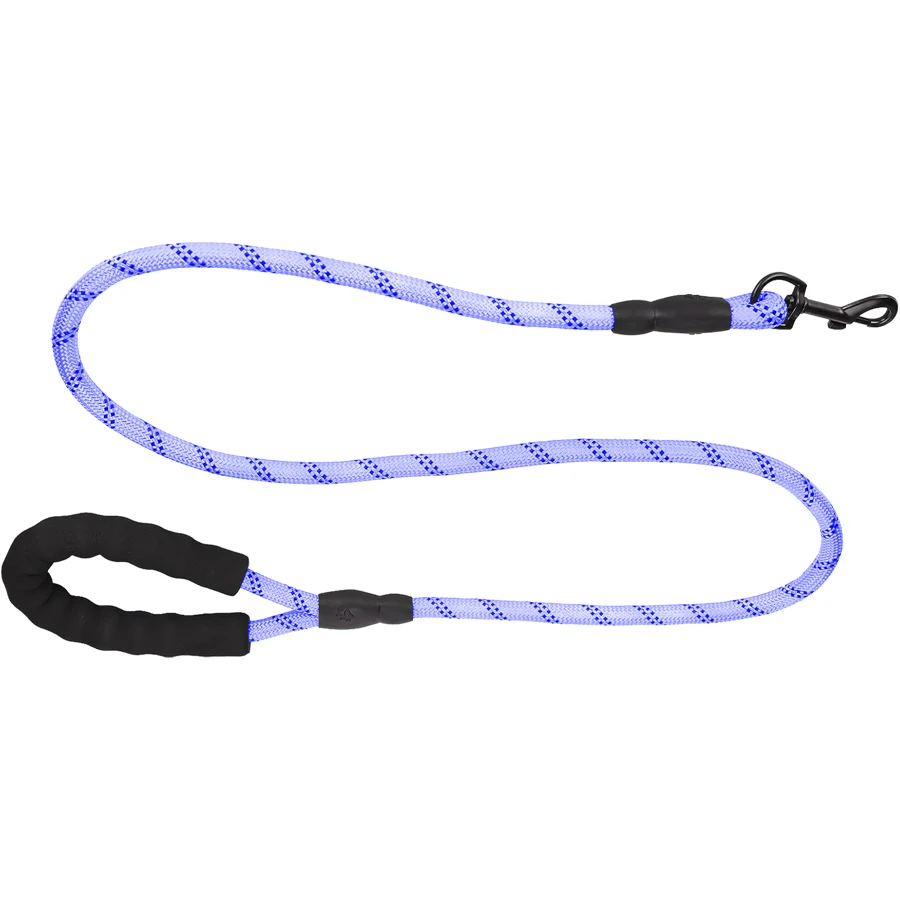 High-Vis Corded Rope Leash with Snap Carabiner and Loop 1