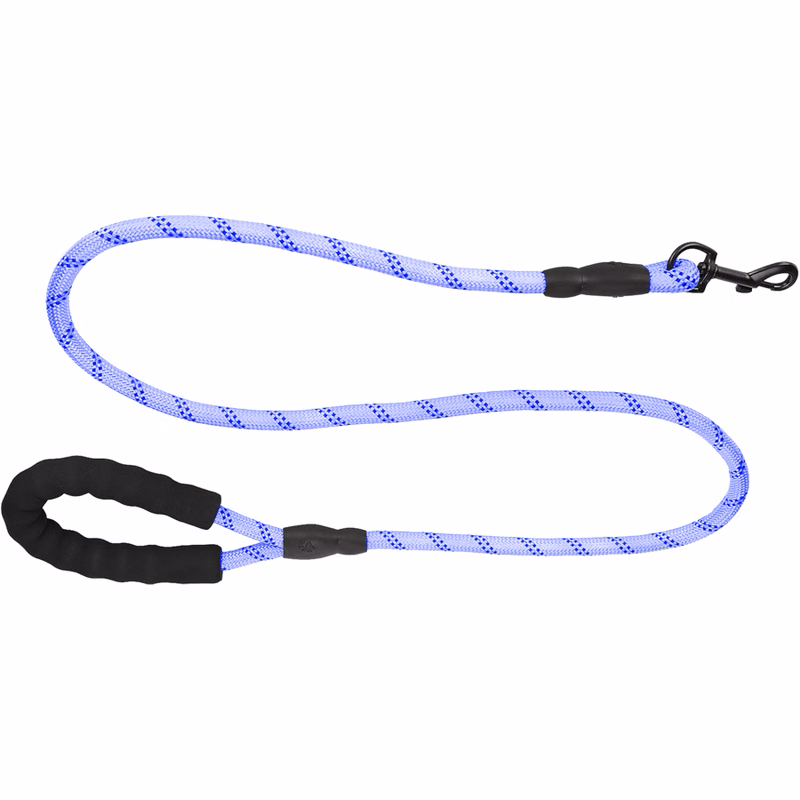 High-Vis Corded Rope Leash with Snap Carabiner and Loop