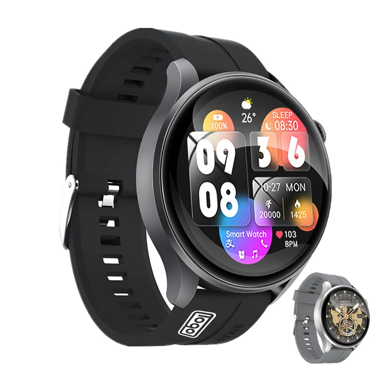 Circular Dial Heart Rate Activity Tracking Smartwatch 1