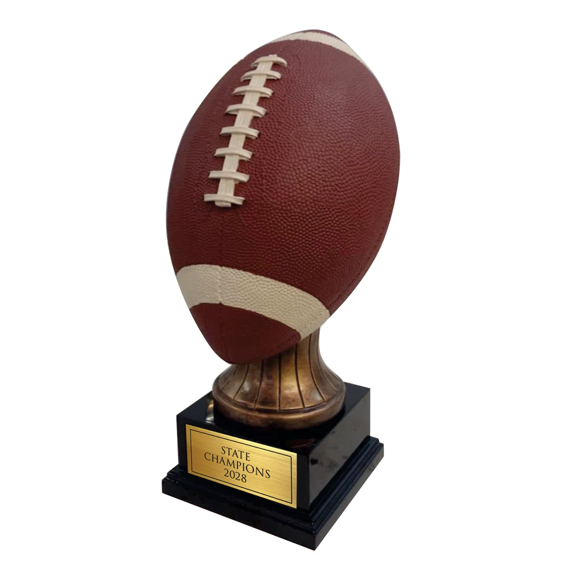 LIFE SIZED FULL COLOR FOOTBALL ON BLACK BASE 1