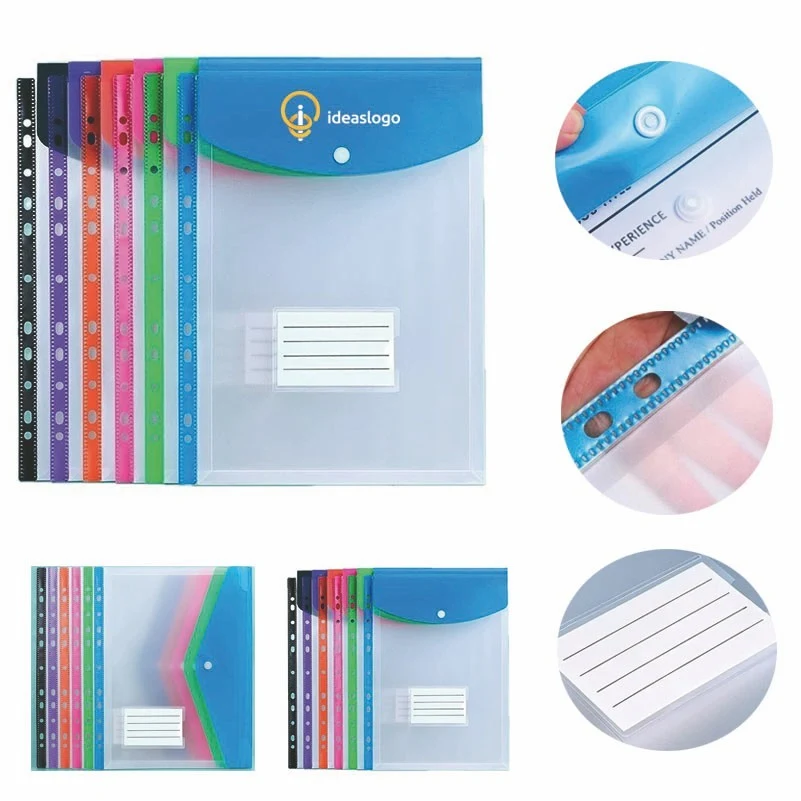 Office Organizer Transparent Envelopes Binder Pockets Folder 1