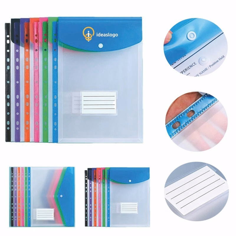 Office Organizer Transparent Envelopes Binder Pockets Folder