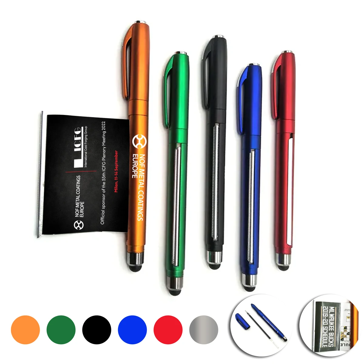 Metallic Banner Pen with Stylus 1