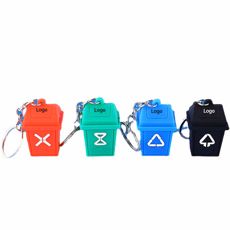 Creative Trash Can Keychain