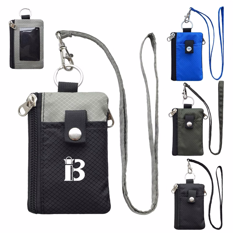 RFID Blocking Small with ID Window,Water Resistant Zip Case