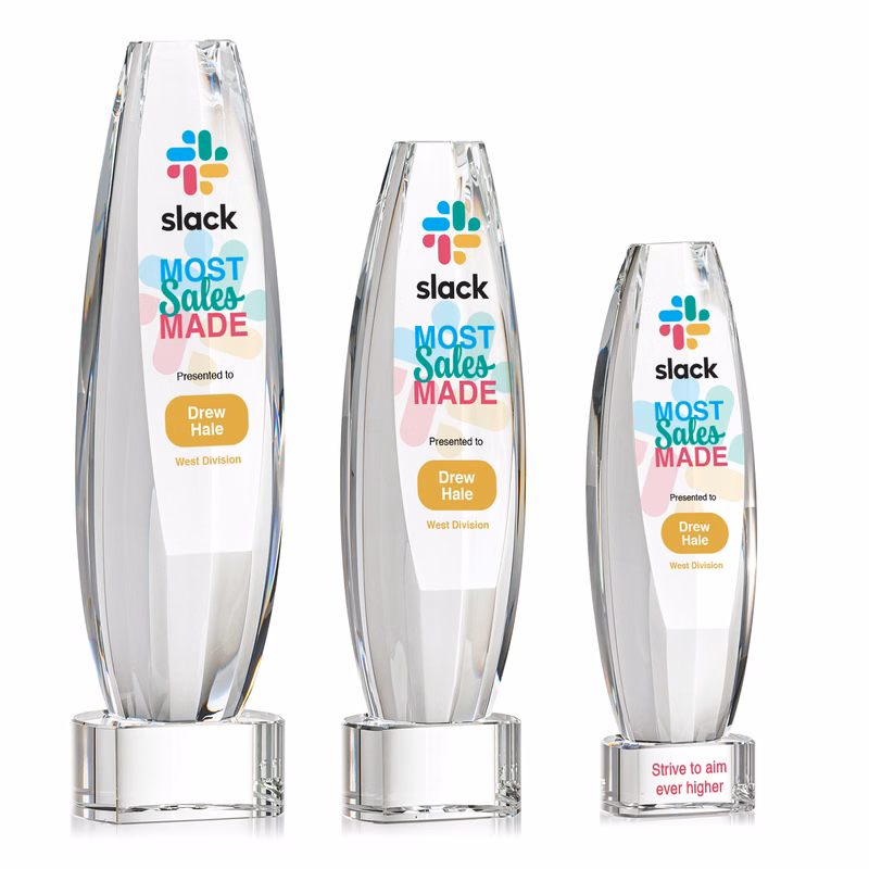 Hoover VividPrint™ Award on Paragon Base - Clear