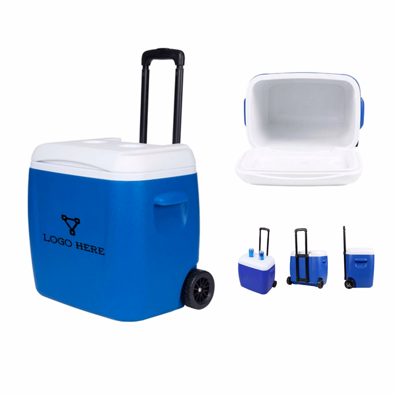 MOQ 50 Insulated 30 Qt Rolling Leakproof Hard Cooler