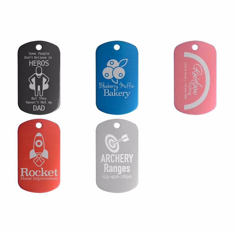 1" x 2" Anodized Aluminum G.i. Tag
