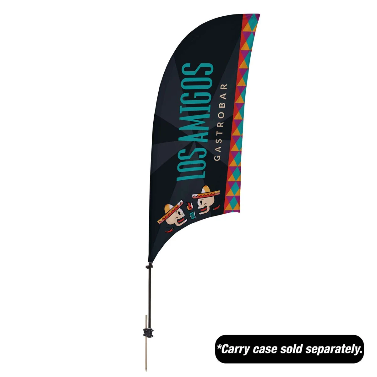 7.5' Value Razor Sail Sign Kit (Single-Sided with Value Spike) 1