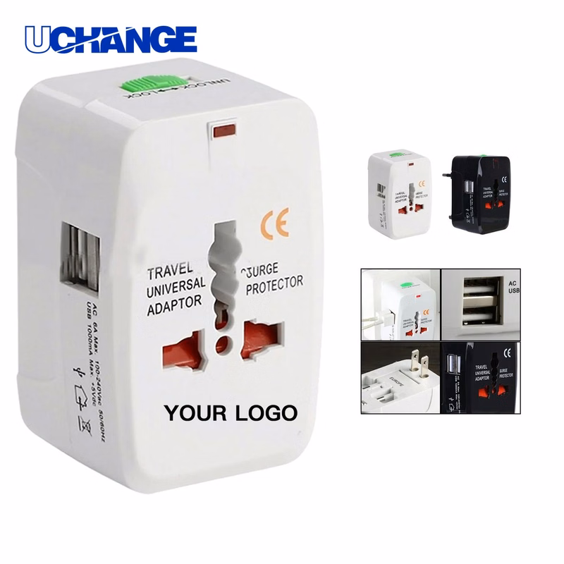 Universal Travel Adapter Tool with Dual USB