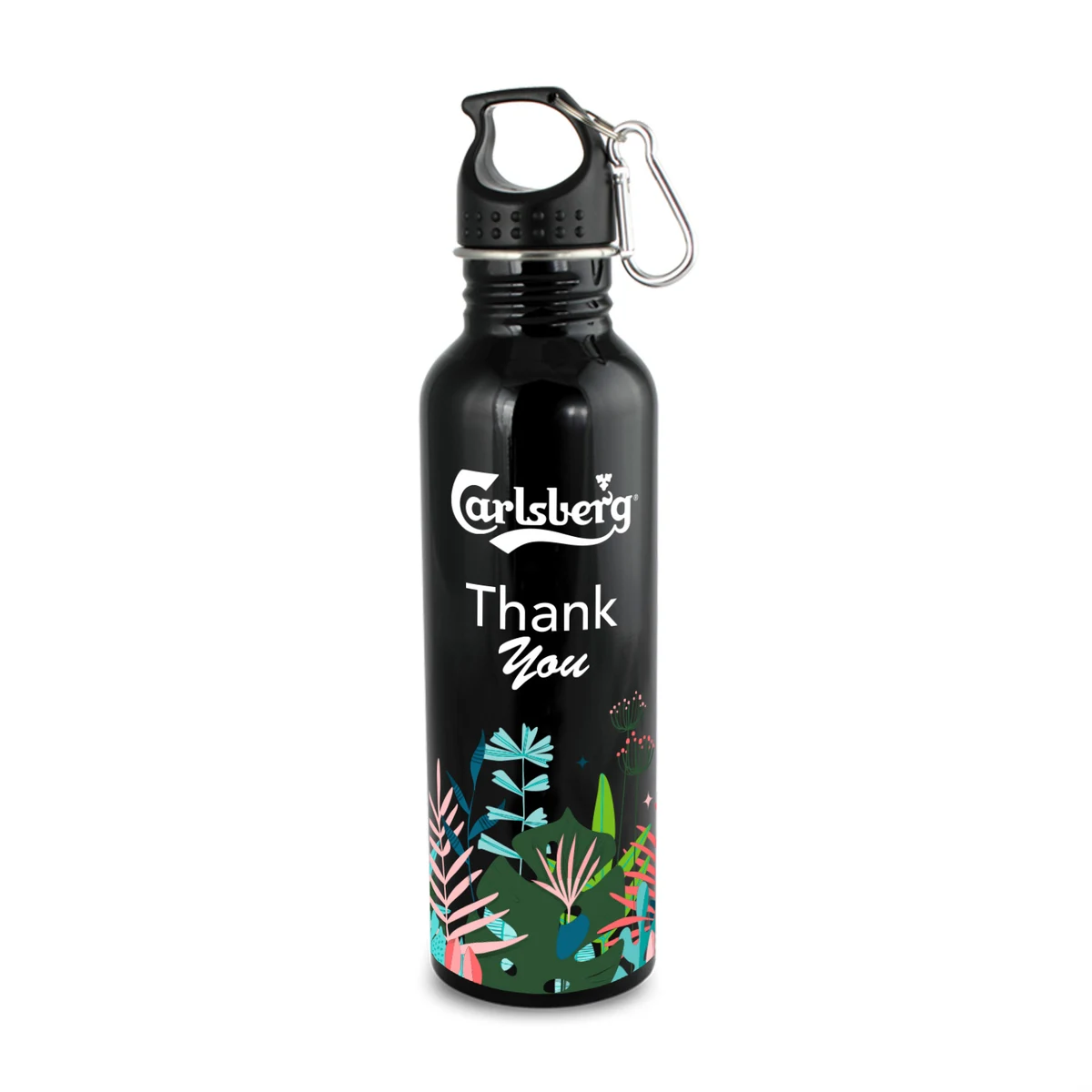Wide Mouth Flair Bottle with Carabiner - 25oz 1