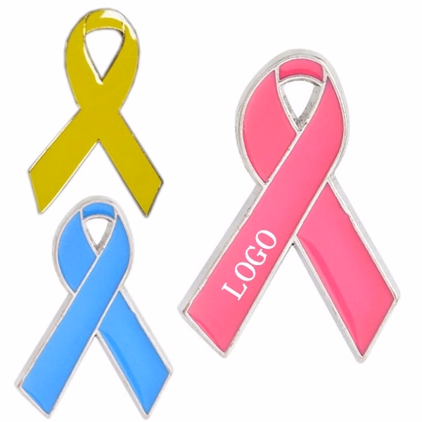 Metal Ribbon Lapel Pin