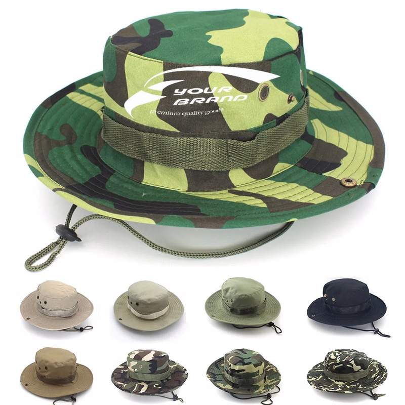 Fishing Safari Bucket Hat Camouflage Tactical Cap