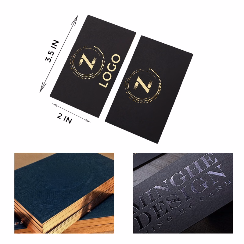 Luxurious Black Card With Gold Foil Business Card