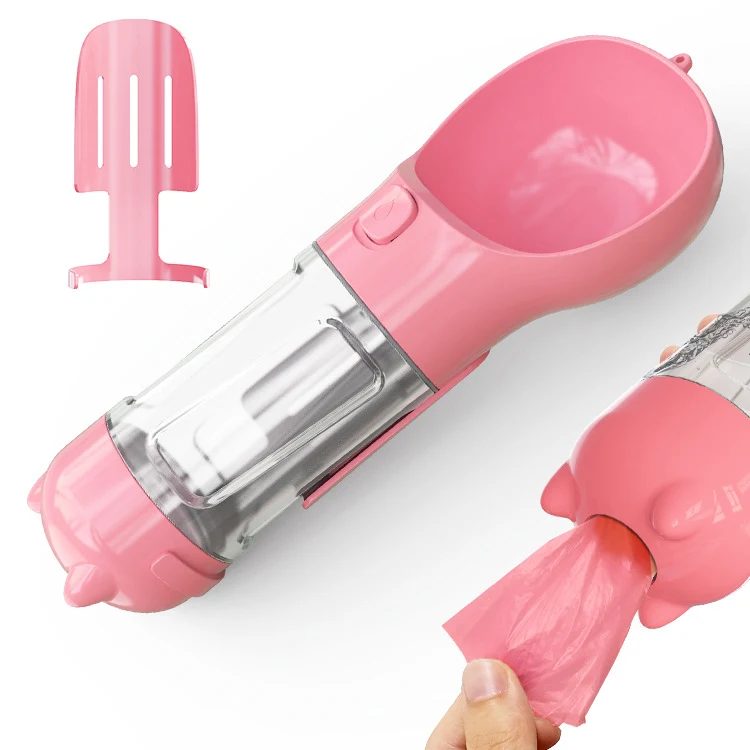 Dog Travel Water Bottle with Food Container 1