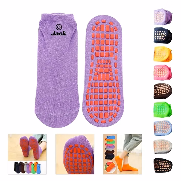 Custom Non Slip Yoga Socks with Silicone Grip Dots — Wellness Footwear Promotion