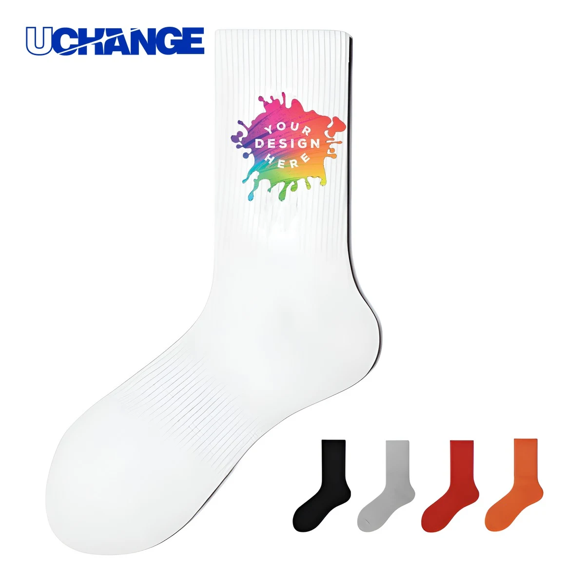 Full Color Cotton Socks Apparel 1