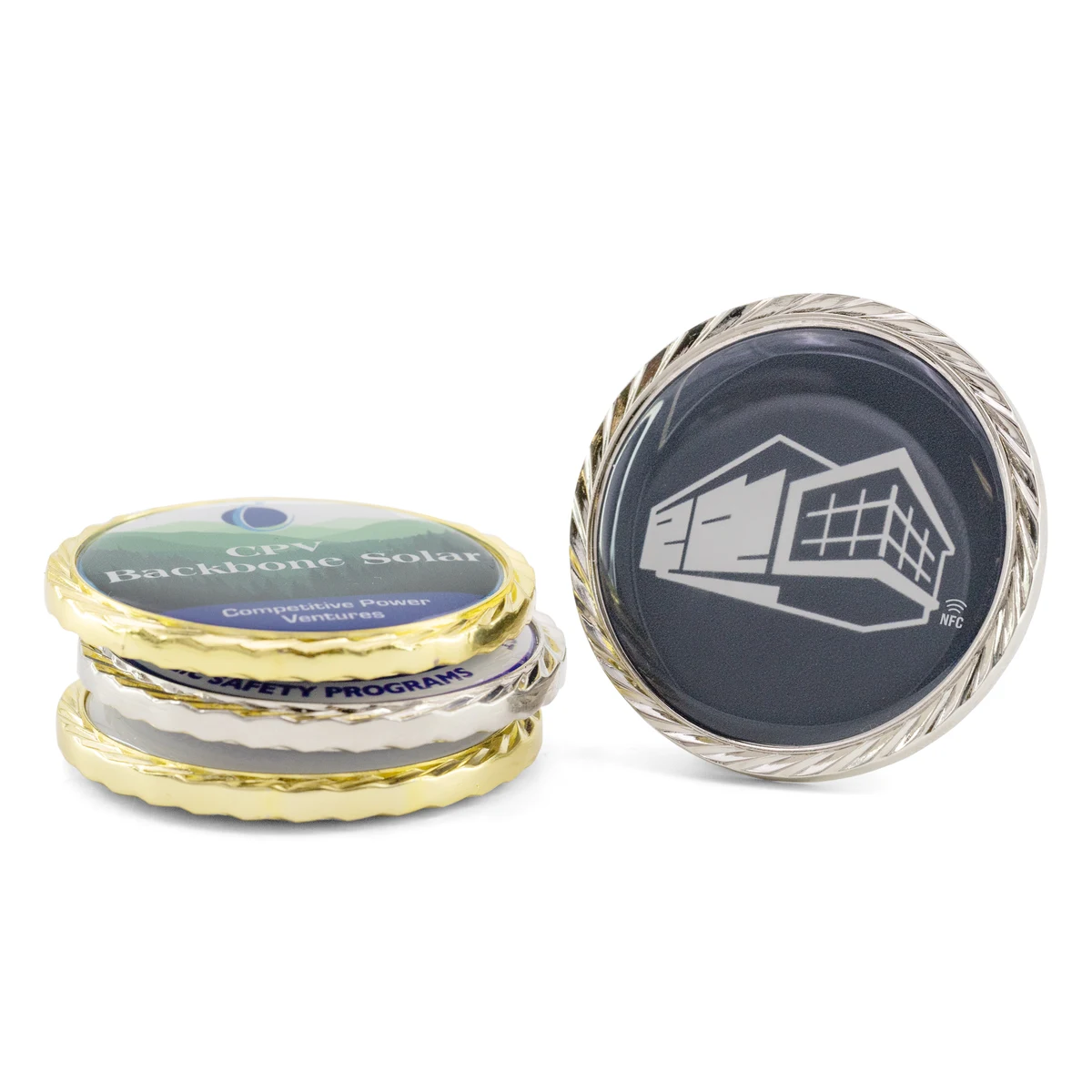 NFC Challenge Coin w/ Oblique Border (1.75") 1