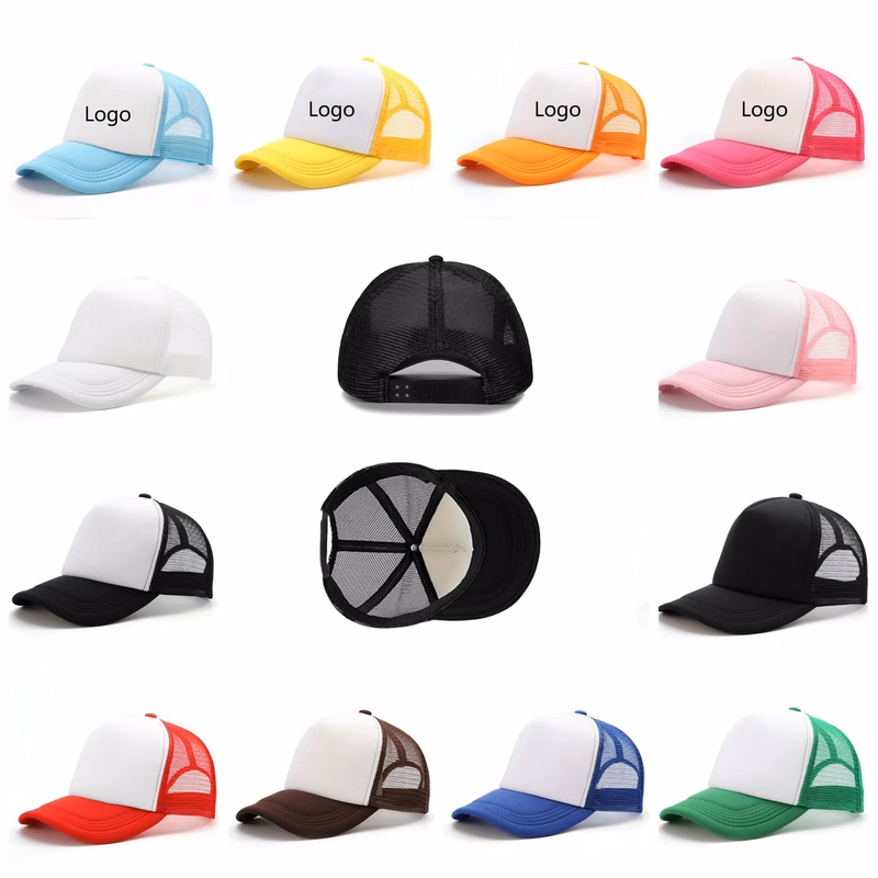 Adult Blank Trucker Hats Mesh Baseball Cap Adjustable