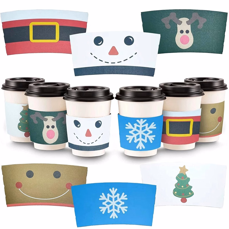 Corrugated Kraft Paper Sleeve Fits 8oz to16oz Cup