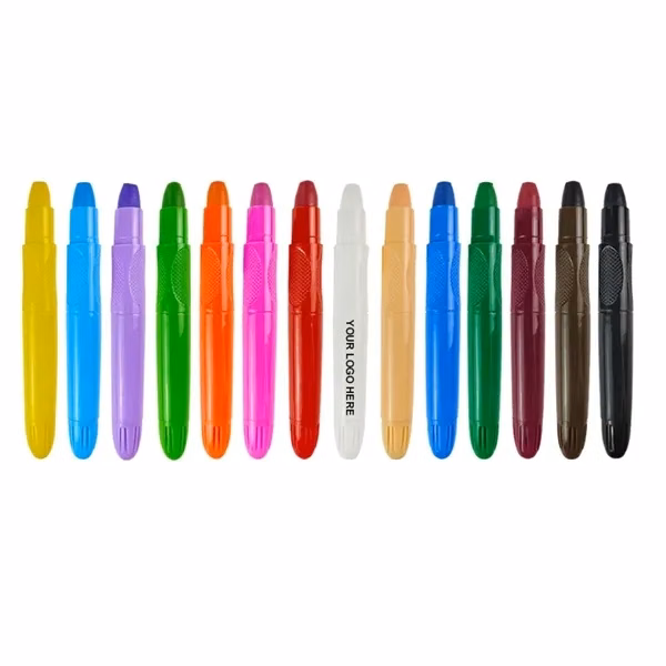 Custom Plastic Crayons Full-Color Logo Print — Creative Learning & Corporate Giveaway