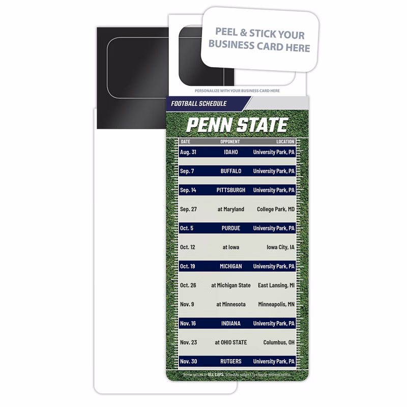 Pro Football Schedule Magnet - Peel and Stick Business Card (3.5x9)