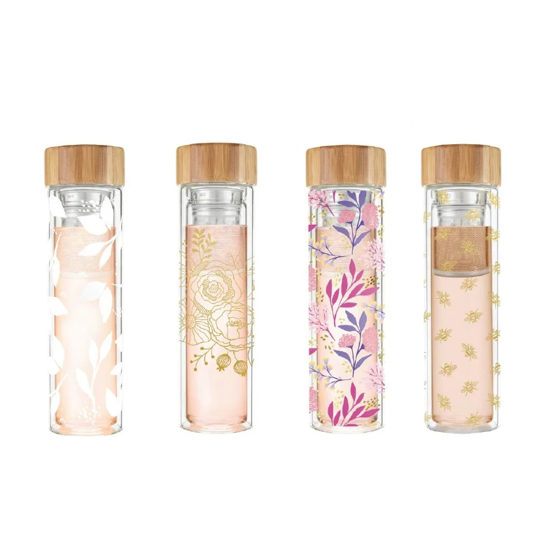 Pinky Up® Blair™ Glass Travel Tea Mug 1