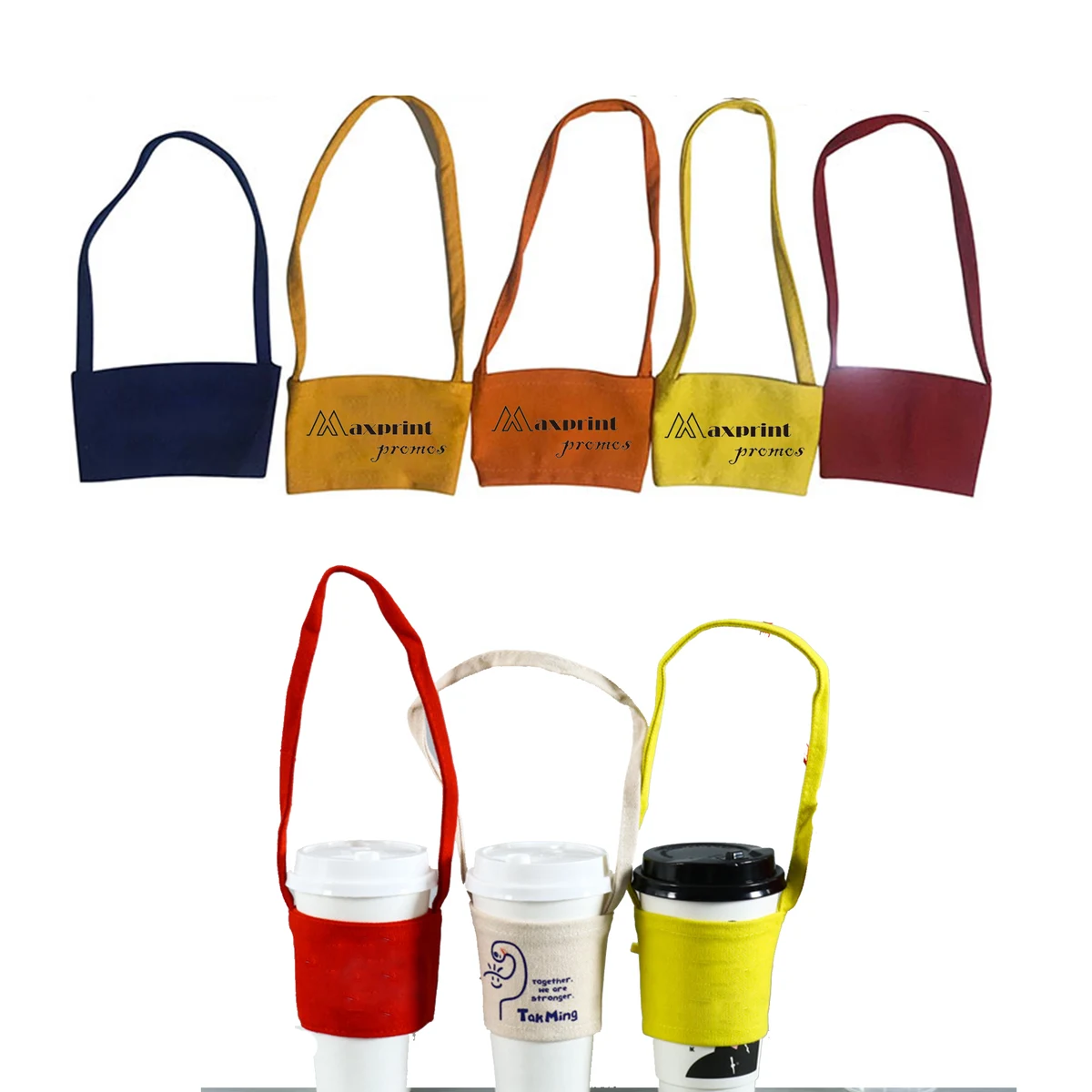 Compact Canvas Beverage Holder, custom koozie with logo imprint 1