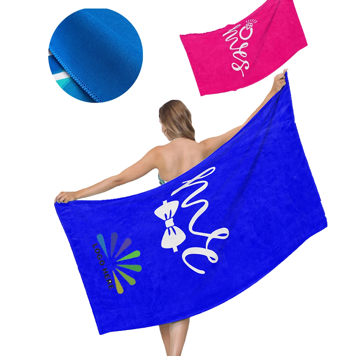 Custom Soft Fabric Beach Towel 1