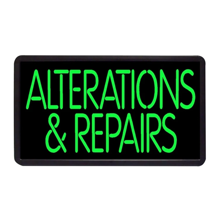 Alterations & Repairs 13" x 24" Simulated Neon Sign 1