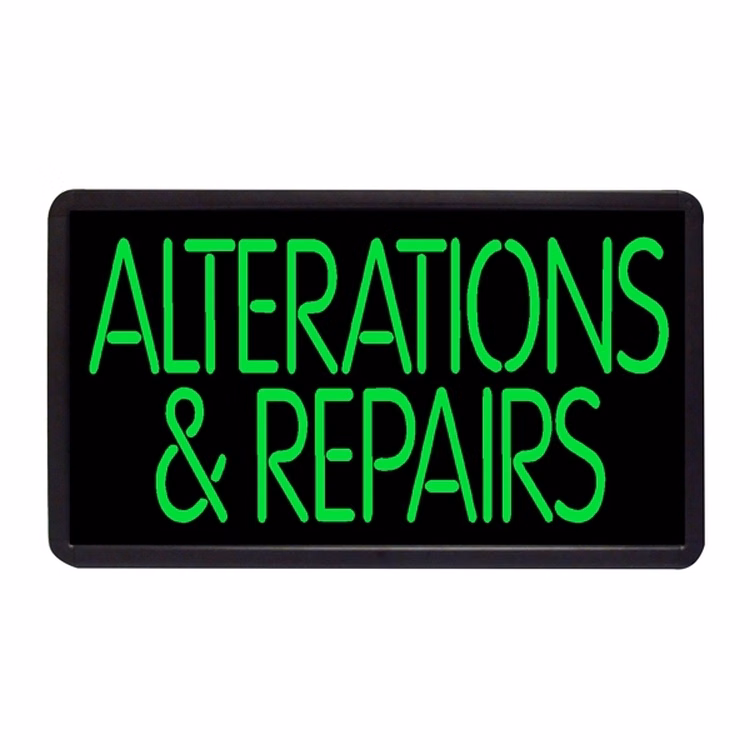 Alterations & Repairs 13" x 24" Simulated Neon Sign