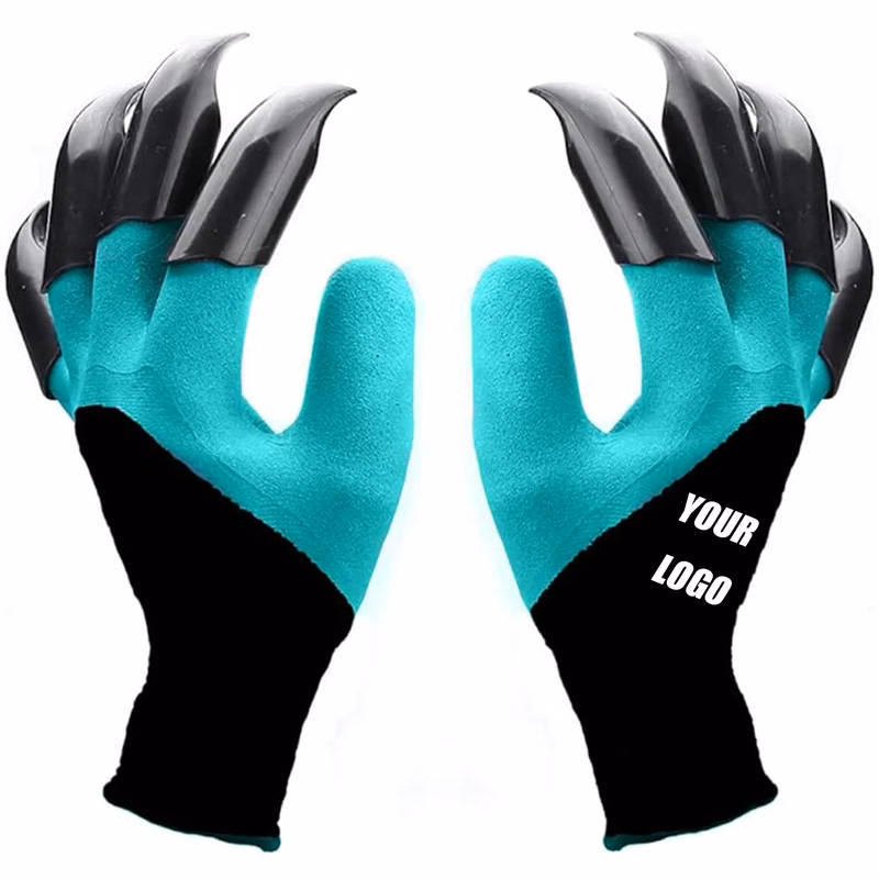 Garden Digging Gloves With 8 Fingertips Claws